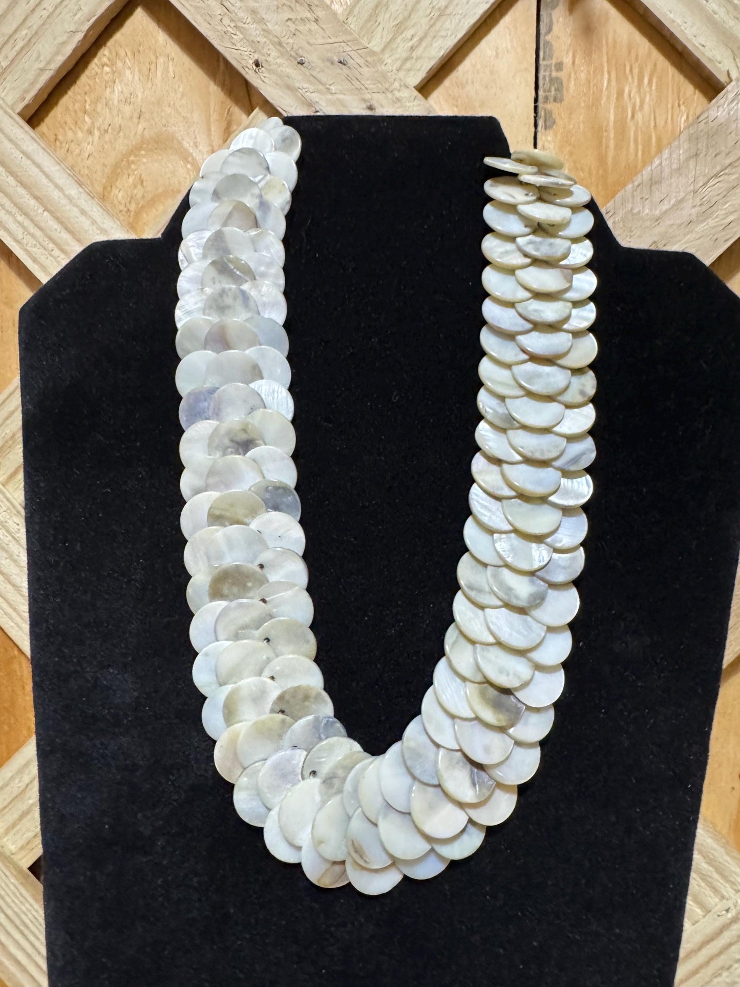 Bohemian Style Handmade Natural Abalone Necklace.