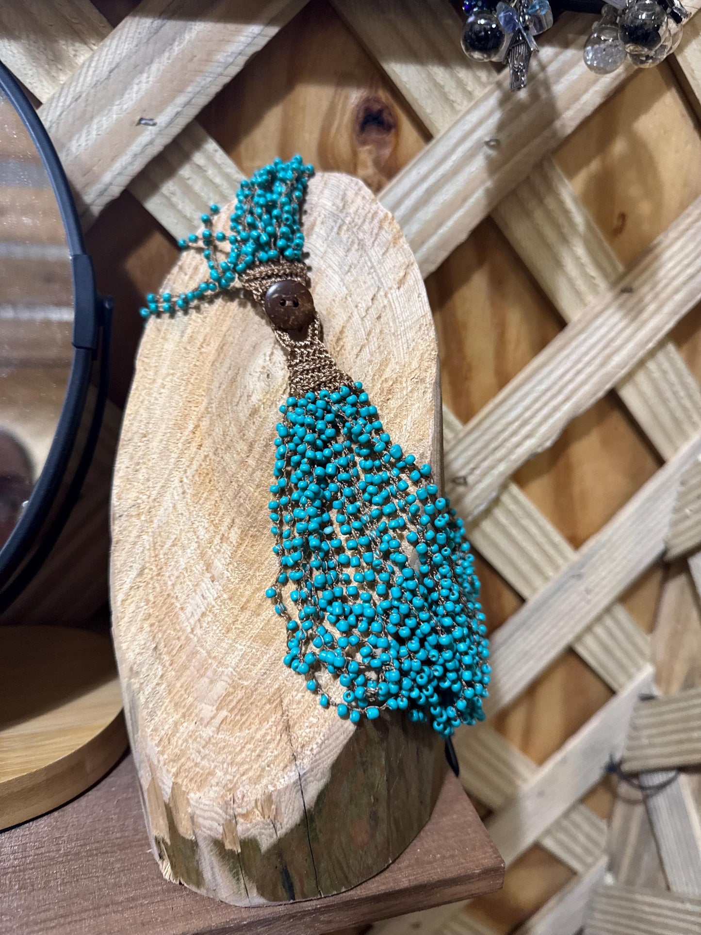 Crochet Chocker Necklace with Bracelet.